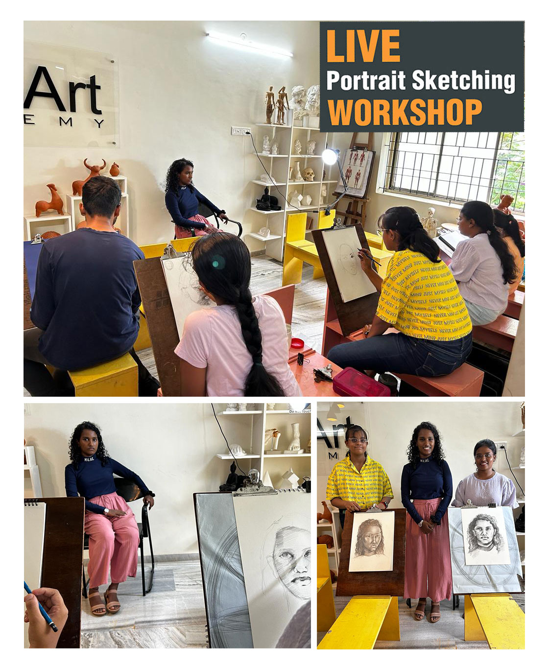 live-portrait-sketching-workshop-at-life-and-art-chennai