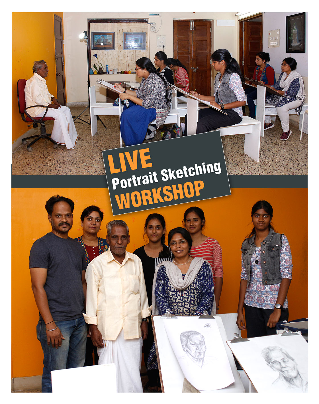 live-portrait-sketching-workshop-at-life-and-art-chennai